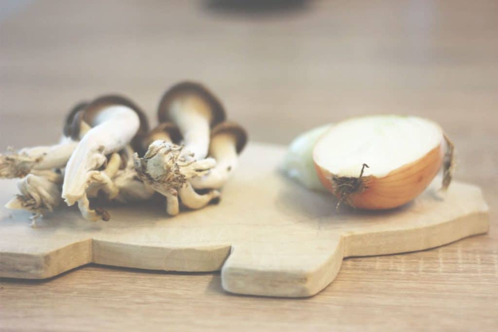 Pilze für ein Risotto im Dampfgarer.